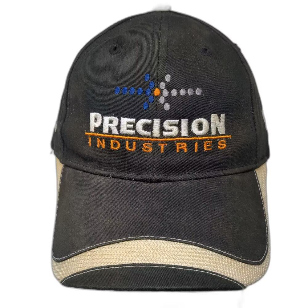 Big Accessories Precision Industries Baseball Cap Black Beige Os Hat Adjustable